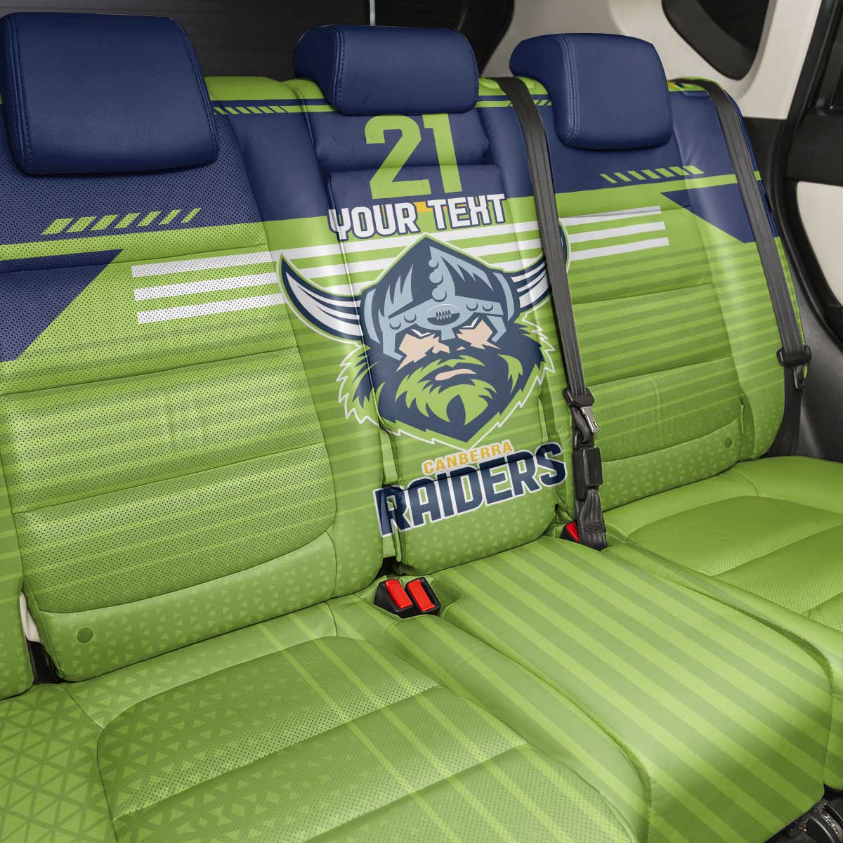 Raiders Rugby Custom Back Car Seat Cover The Green Machine Simple Style