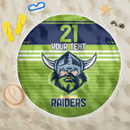 Raiders Rugby Custom Beach Blanket The Green Machine Simple Style