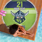 Raiders Rugby Custom Beach Blanket The Green Machine Simple Style