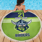 Raiders Rugby Custom Beach Blanket The Green Machine Simple Style