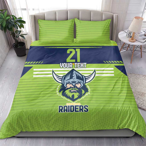 Raiders Rugby Custom Bedding Set The Green Machine Simple Style