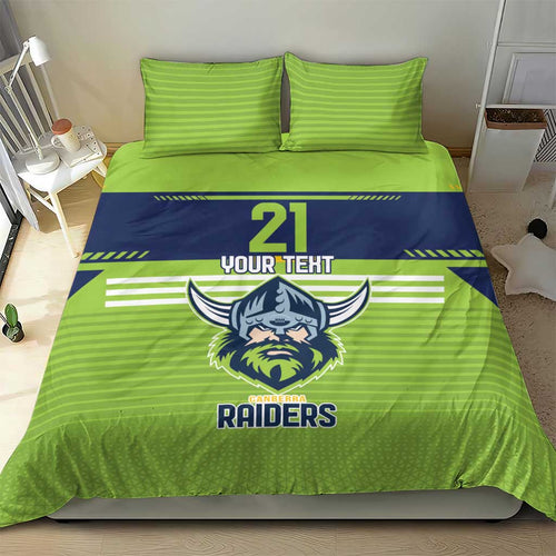 Raiders Rugby Custom Bedding Set The Green Machine Simple Style
