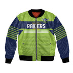 Raiders Rugby Custom Bomber Jacket The Green Machine Simple Style