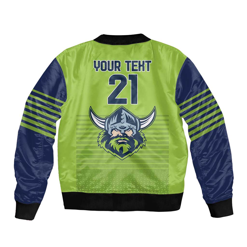 Raiders Rugby Custom Bomber Jacket The Green Machine Simple Style