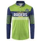Raiders Rugby Custom Button Sweatshirt The Green Machine Simple Style