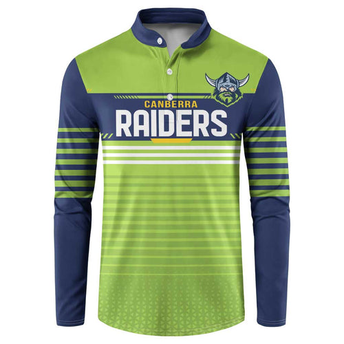 Raiders Rugby Custom Button Sweatshirt The Green Machine Simple Style