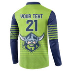Raiders Rugby Custom Button Sweatshirt The Green Machine Simple Style