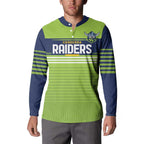 Raiders Rugby Custom Button Sweatshirt The Green Machine Simple Style