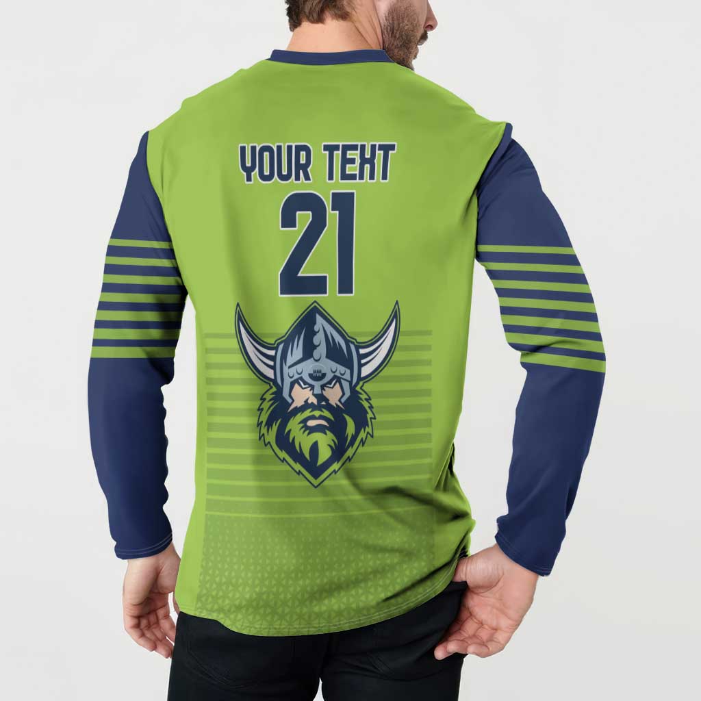 Raiders Rugby Custom Button Sweatshirt The Green Machine Simple Style