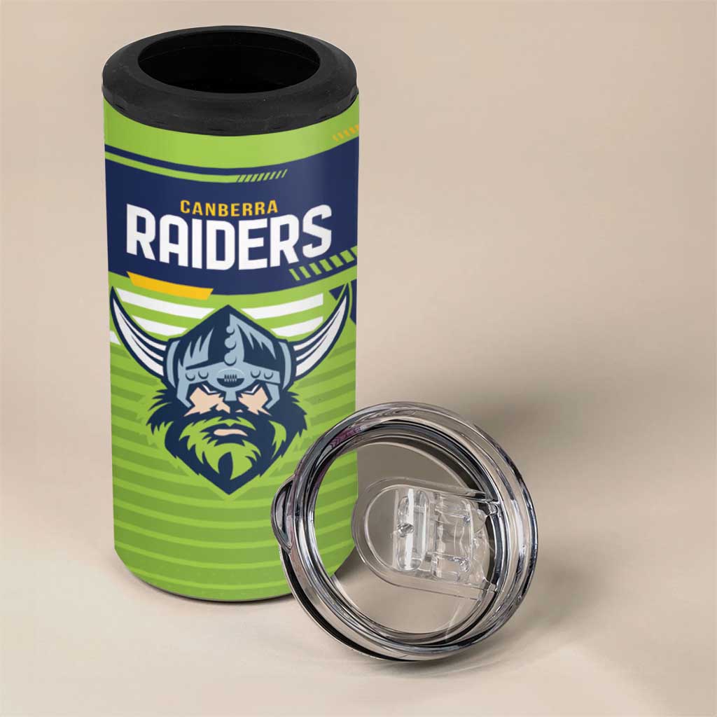 Raiders Rugby Custom 4 in 1 Can Cooler Tumbler The Green Machine Simple Style