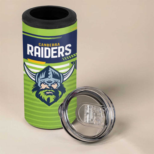 Raiders Rugby Custom 4 in 1 Can Cooler Tumbler The Green Machine Simple Style