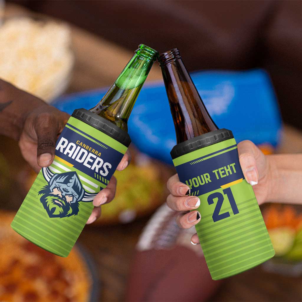 Raiders Rugby Custom 4 in 1 Can Cooler Tumbler The Green Machine Simple Style