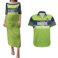 Raiders Rugby Custom Couples Matching Puletasi and Hawaiian Shirt The Green Machine Simple Style