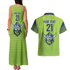 Raiders Rugby Custom Couples Matching Tank Maxi Dress and Hawaiian Shirt The Green Machine Simple Style