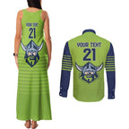 Raiders Rugby Custom Couples Matching Tank Maxi Dress and Long Sleeve Button Shirt The Green Machine Simple Style