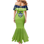 Raiders Rugby Custom Family Matching Mermaid Dress and Hawaiian Shirt The Green Machine Simple Style