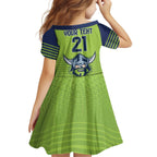 Raiders Rugby Custom Family Matching Off The Shoulder Long Sleeve Dress and Hawaiian Shirt The Green Machine Simple Style