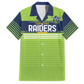 Raiders Rugby Custom Family Matching Off Shoulder Maxi Dress and Hawaiian Shirt The Green Machine Simple Style