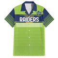 Raiders Rugby Custom Family Matching Off Shoulder Short Dress and Hawaiian Shirt The Green Machine Simple Style
