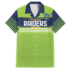 Raiders Rugby Custom Family Matching Short Sleeve Bodycon Dress and Hawaiian Shirt The Green Machine Simple Style