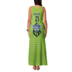 Raiders Rugby Custom Family Matching Tank Maxi Dress and Hawaiian Shirt The Green Machine Simple Style