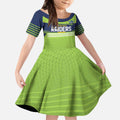 Raiders Rugby Custom Kid Short Sleeve Dress The Green Machine Simple Style
