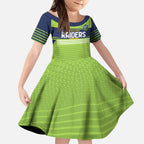 Raiders Rugby Custom Kid Short Sleeve Dress The Green Machine Simple Style