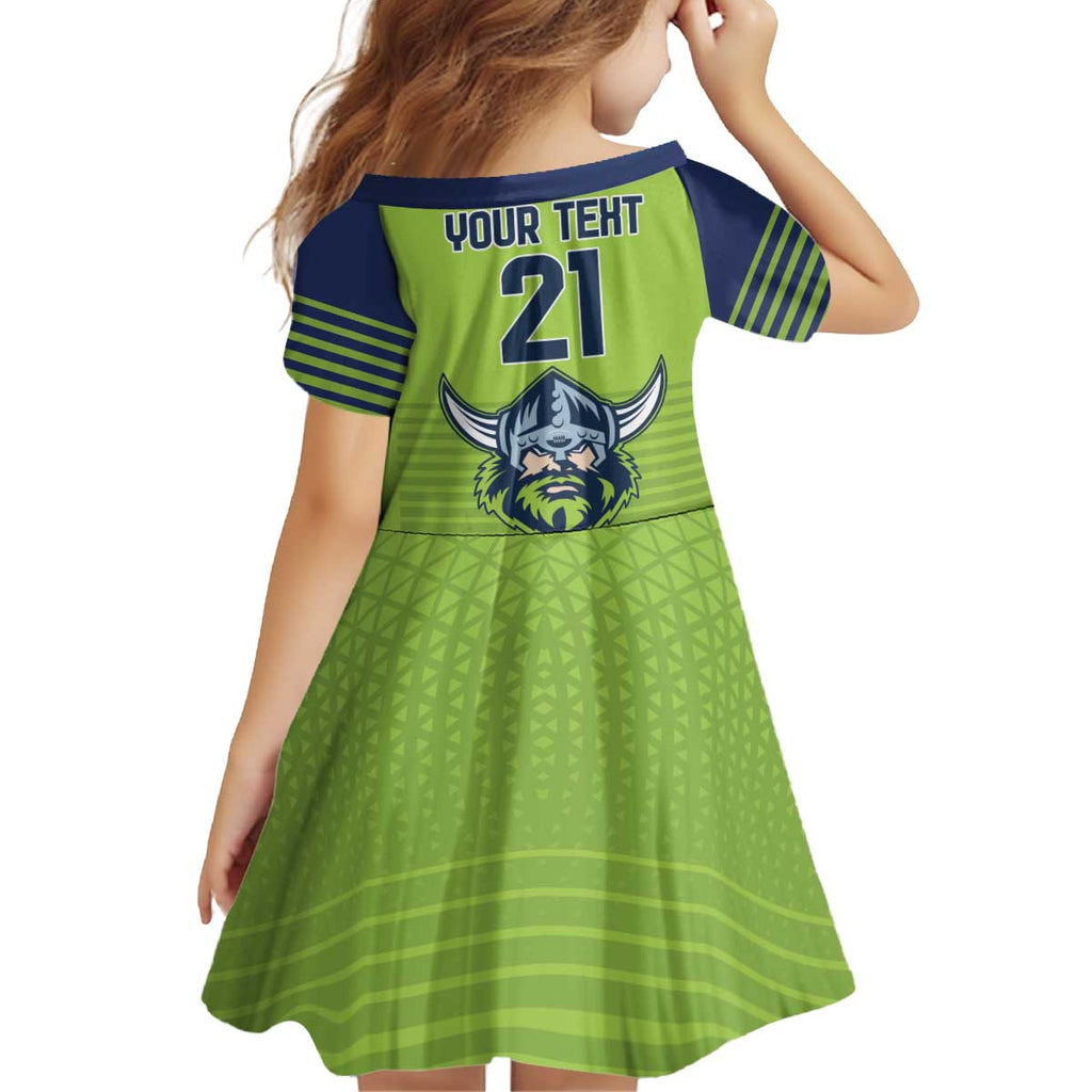 Raiders Rugby Custom Kid Short Sleeve Dress The Green Machine Simple Style