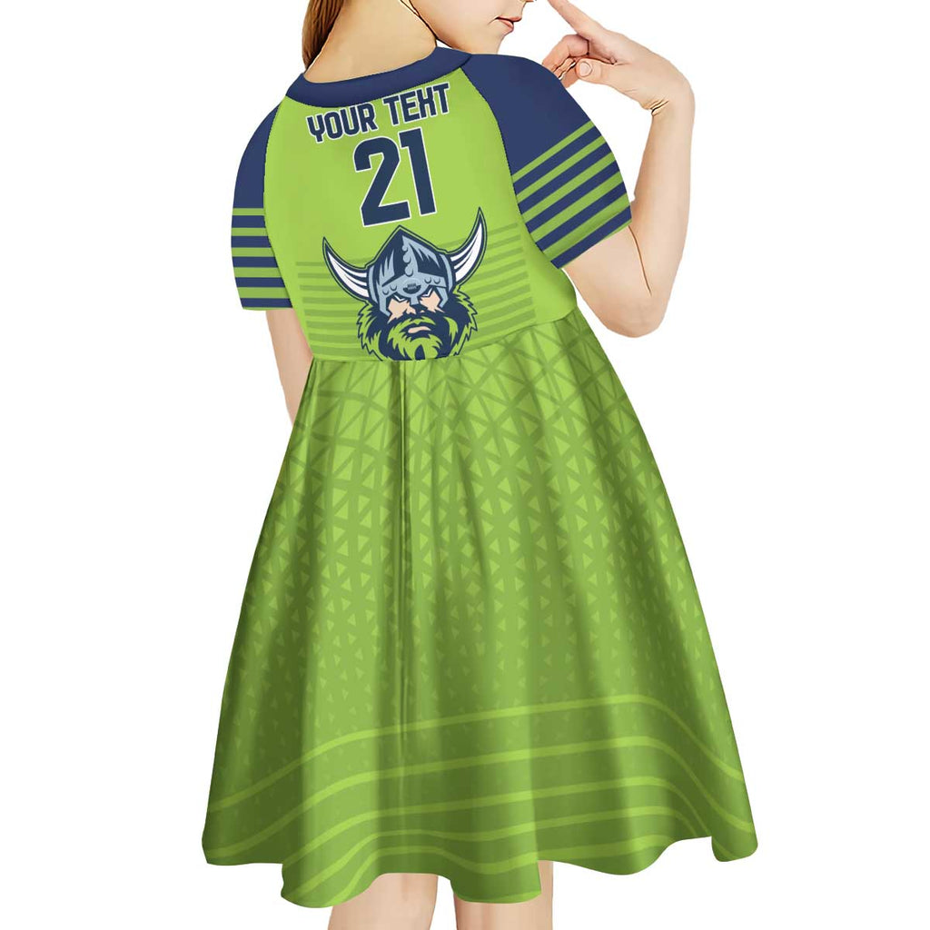 Raiders Rugby Custom Kid Short Sleeve Dress The Green Machine Simple Style