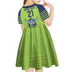 Raiders Rugby Custom Kid Short Sleeve Dress The Green Machine Simple Style