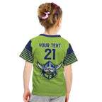 Raiders Rugby Custom Kid T Shirt The Green Machine Simple Style