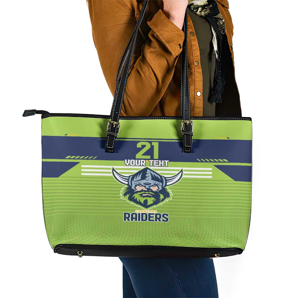 Raiders Rugby Custom Leather Tote Bag The Green Machine Simple Style
