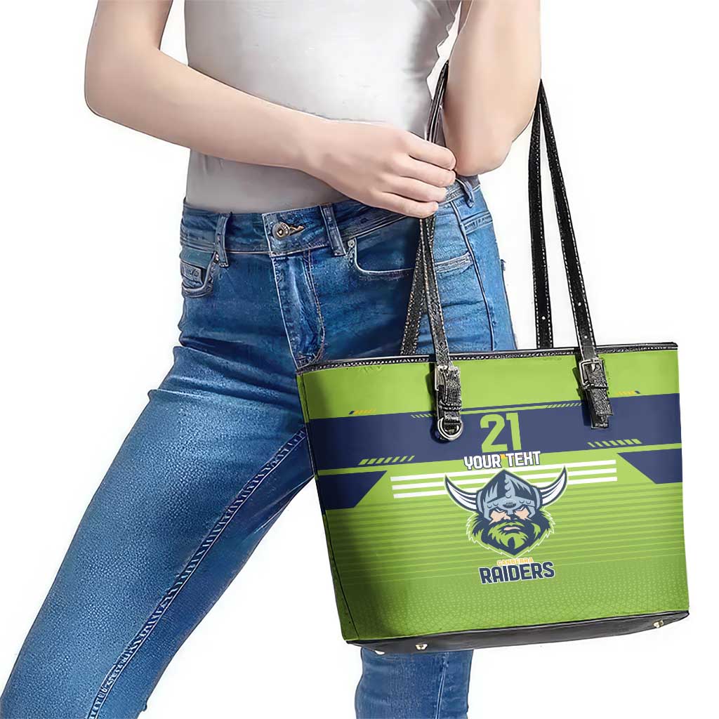 Raiders Rugby Custom Leather Tote Bag The Green Machine Simple Style