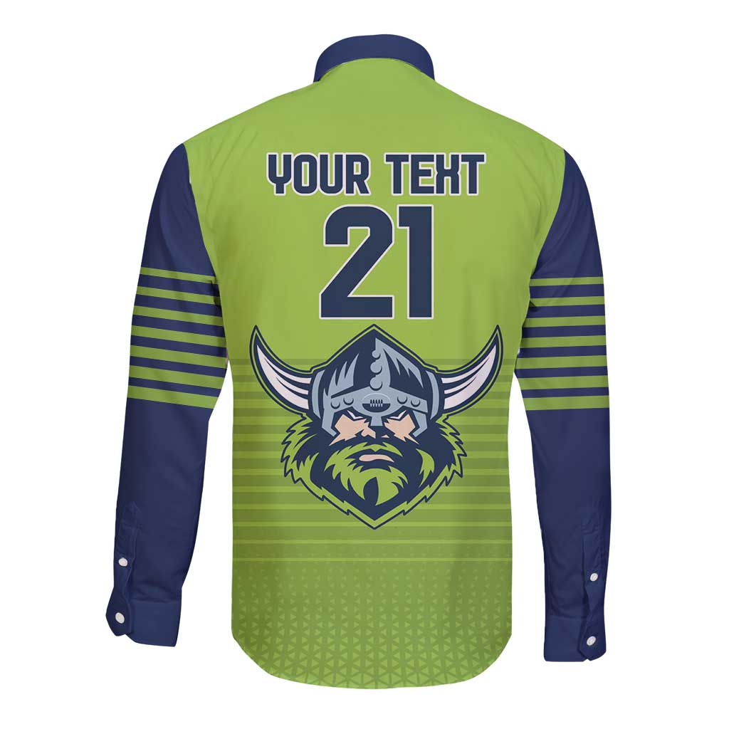 Raiders Rugby Custom Long Sleeve Button Shirt The Green Machine Simple Style