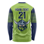 Raiders Rugby Custom Long Sleeve Shirt The Green Machine Simple Style