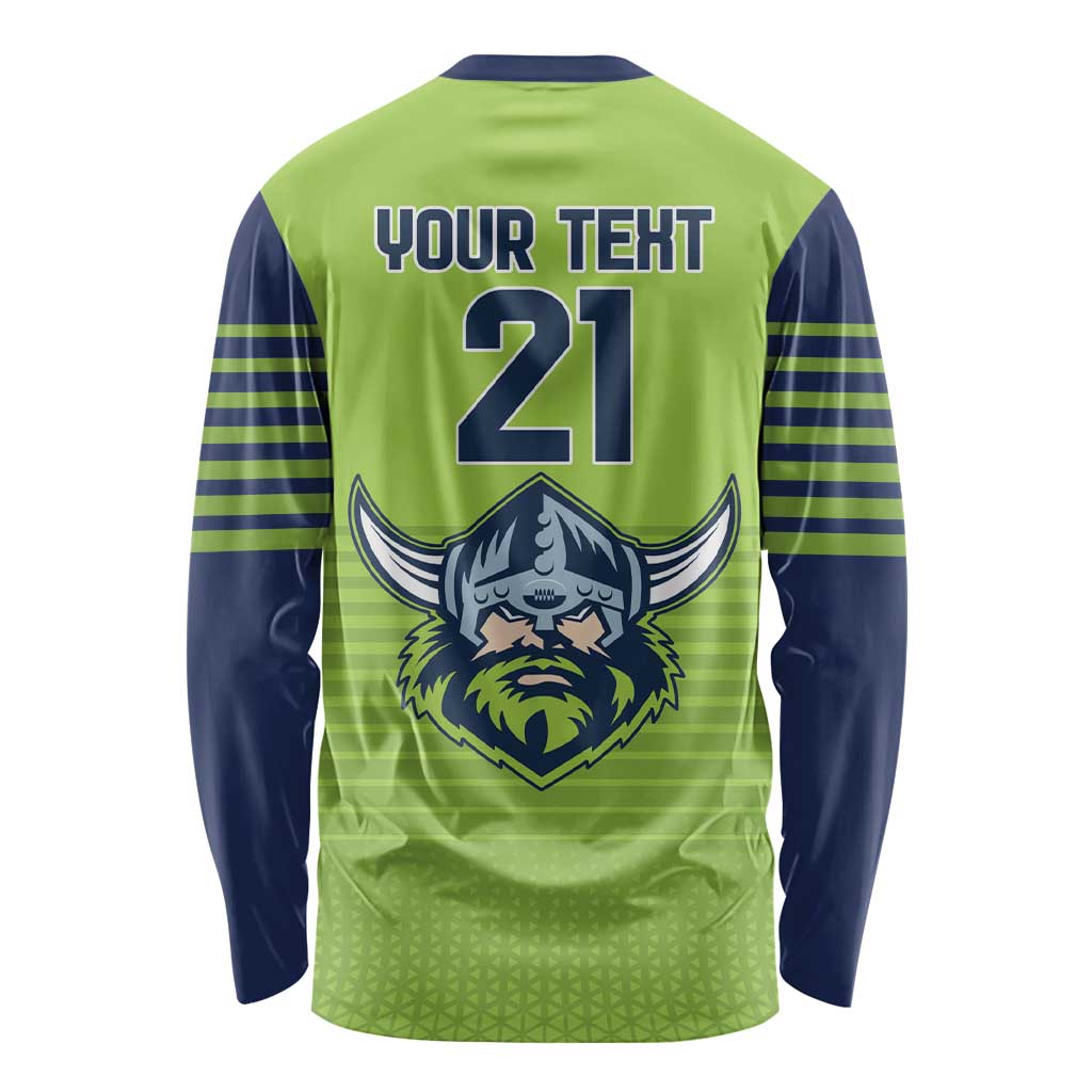 Raiders Rugby Custom Long Sleeve Shirt The Green Machine Simple Style