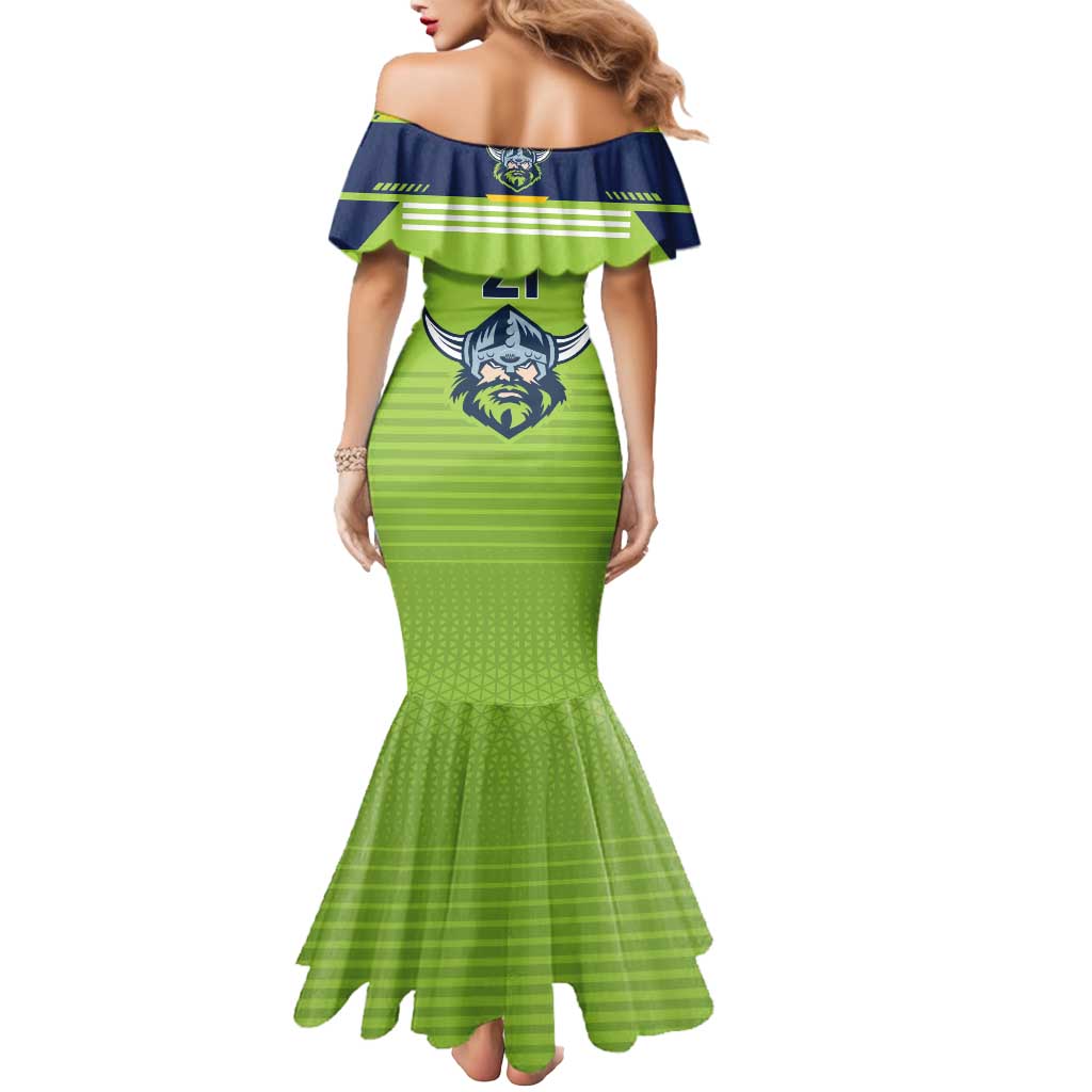 Raiders Rugby Custom Mermaid Dress The Green Machine Simple Style
