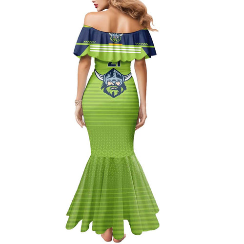 Raiders Rugby Custom Mermaid Dress The Green Machine Simple Style