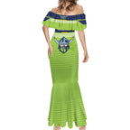 Raiders Rugby Custom Mermaid Dress The Green Machine Simple Style