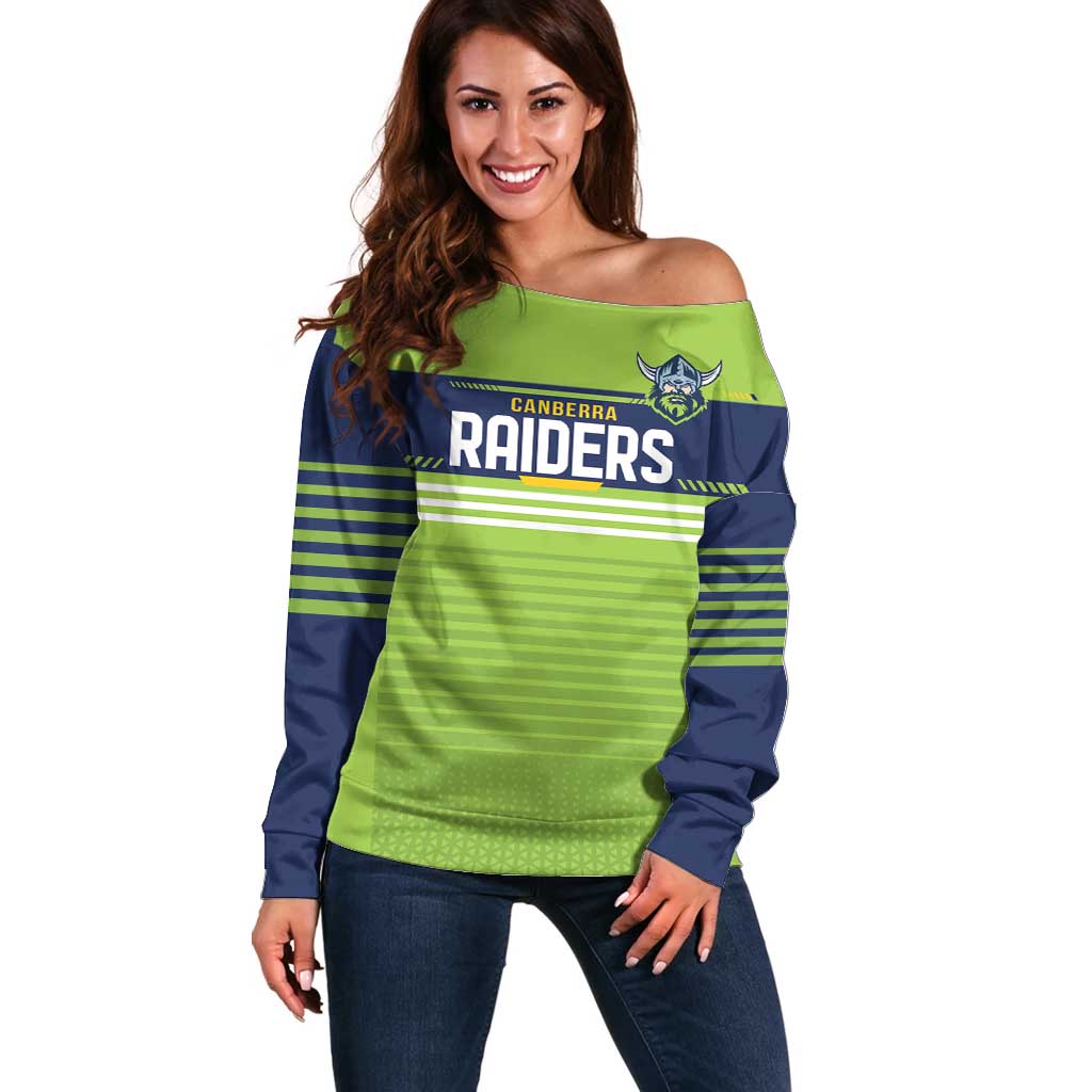 Raiders Rugby Custom Off Shoulder Sweater The Green Machine Simple Style