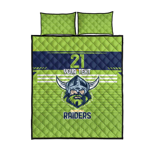 Raiders Rugby Custom Quilt Bed Set The Green Machine Simple Style