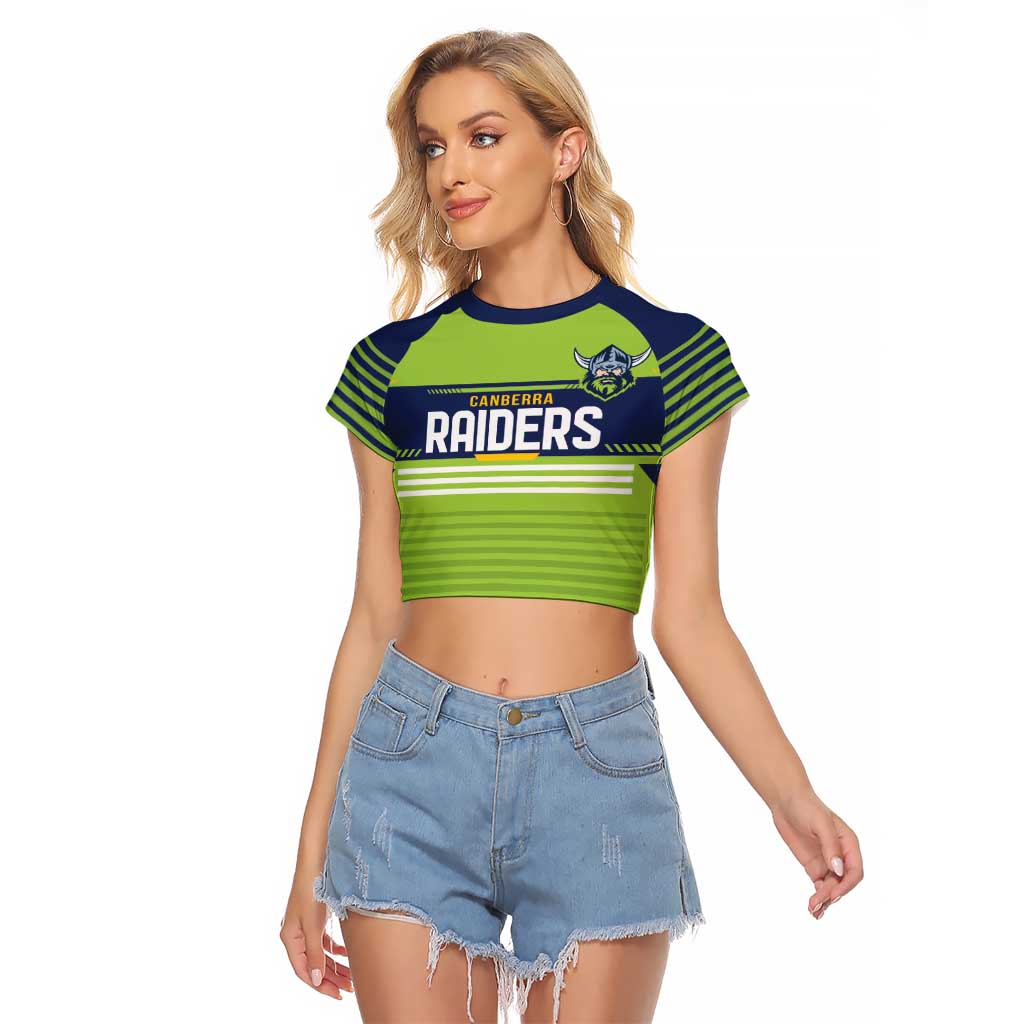 Raiders Rugby Custom Raglan Cropped T Shirt The Green Machine Simple Style