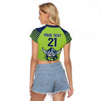 Raiders Rugby Custom Raglan Cropped T Shirt The Green Machine Simple Style