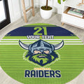 Raiders Rugby Custom Round Carpet The Green Machine Simple Style