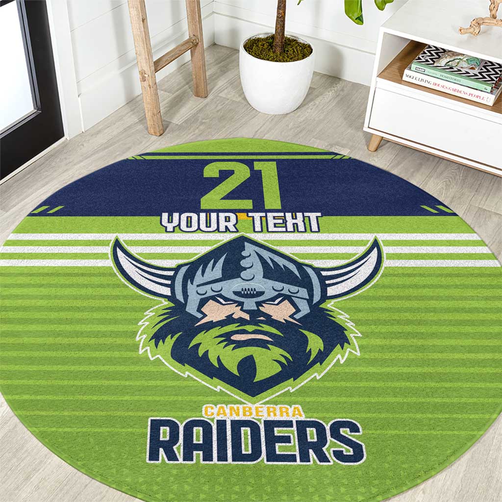 Raiders Rugby Custom Round Carpet The Green Machine Simple Style