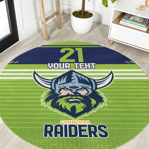 Raiders Rugby Custom Round Carpet The Green Machine Simple Style