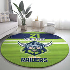 Raiders Rugby Custom Round Carpet The Green Machine Simple Style