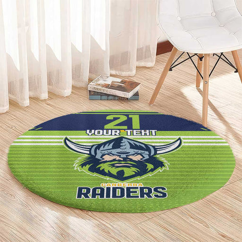 Raiders Rugby Custom Round Carpet The Green Machine Simple Style