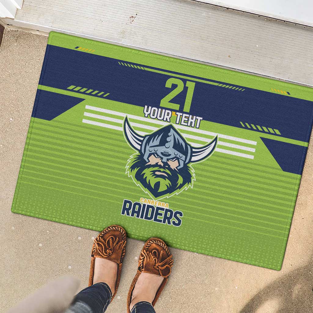 Raiders Rugby Custom Rubber Doormat The Green Machine Simple Style