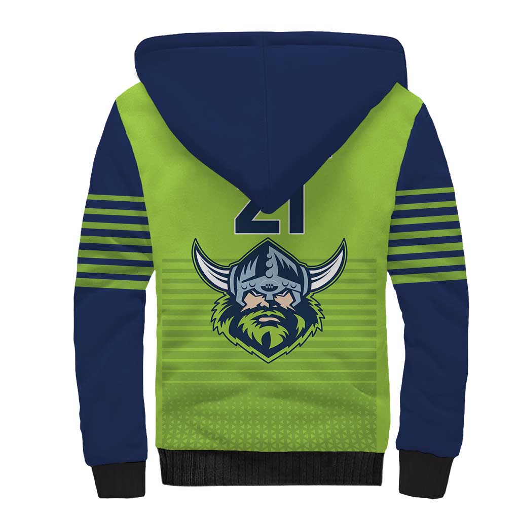Raiders Rugby Custom Sherpa Hoodie The Green Machine Simple Style